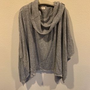 Gray poncho sweater